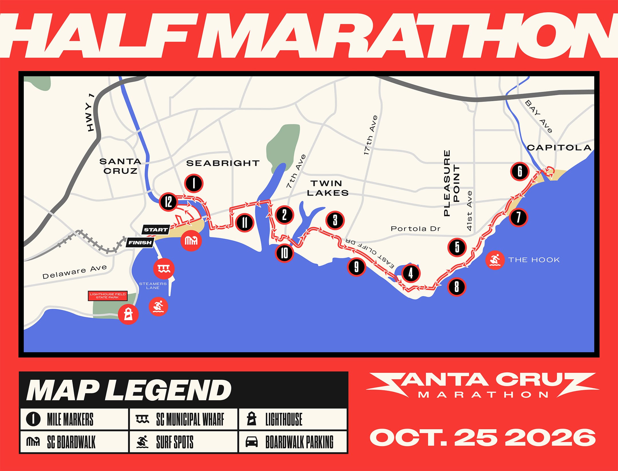 Half marathon course map