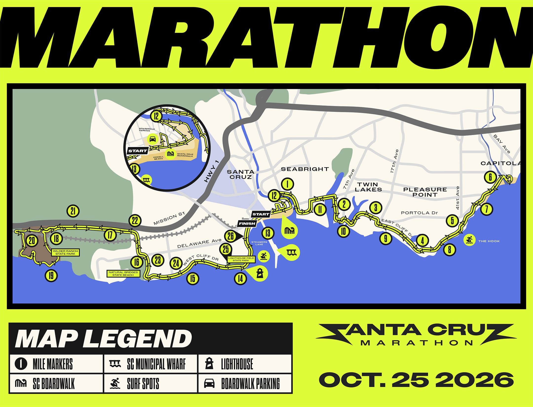 Marathon course map
